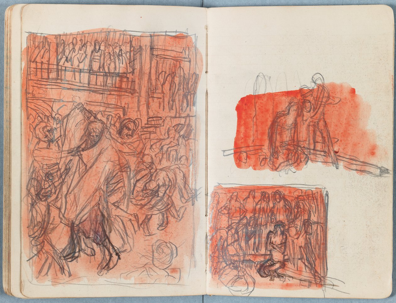 Sider fra et album med Sketches for The Life of Our Lord Jesus Christ, slutten av 1880-tallet (grafitt og vask på papir) av James Jacques Joseph Tissot