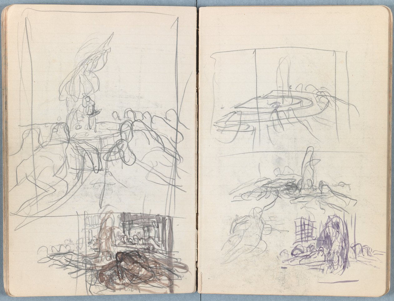 Sider fra et album med Sketches for The Life of Our Lord Jesus Christ, slutten av 1880-tallet (grafitt og vask på papir) av James Jacques Joseph Tissot