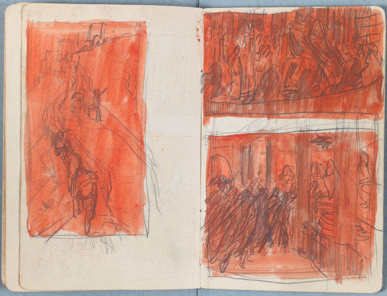 Sider fra et album med Sketches for The Life of Our Lord Jesus Christ, slutten av 1880-tallet (grafitt og vask på papir) av James Jacques Joseph Tissot
