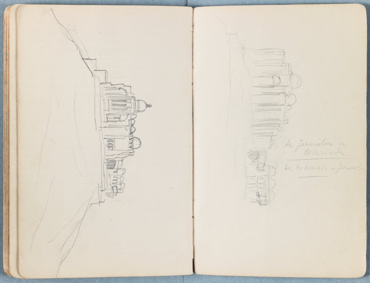 Sider fra et album med Sketches for The Life of Our Lord Jesus Christ, slutten av 1880-tallet (grafitt og vask på papir) av James Jacques Joseph Tissot