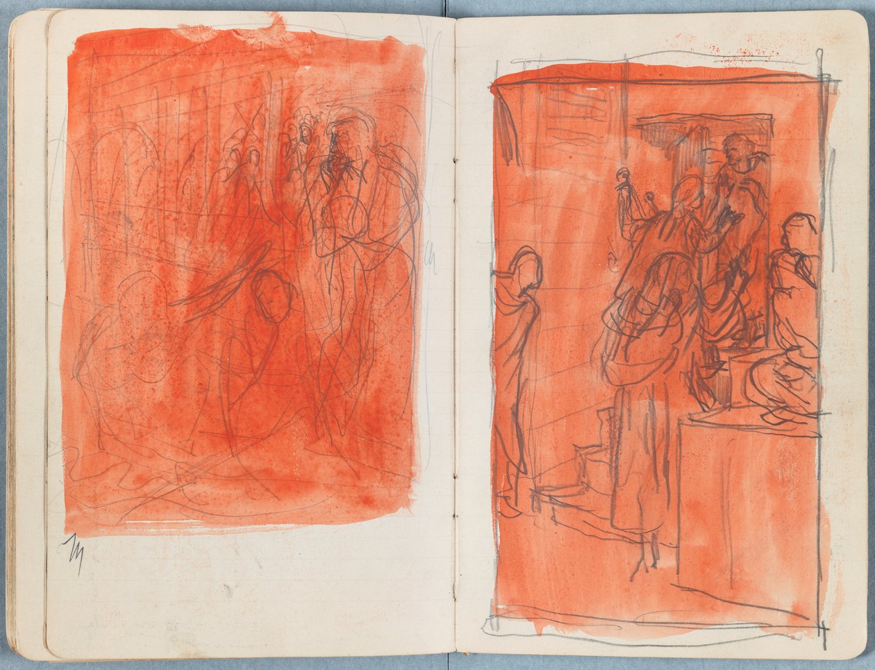 Sider fra et album med Sketches for The Life of Our Lord Jesus Christ, slutten av 1880-tallet (grafitt og vask på papir) av James Jacques Joseph Tissot
