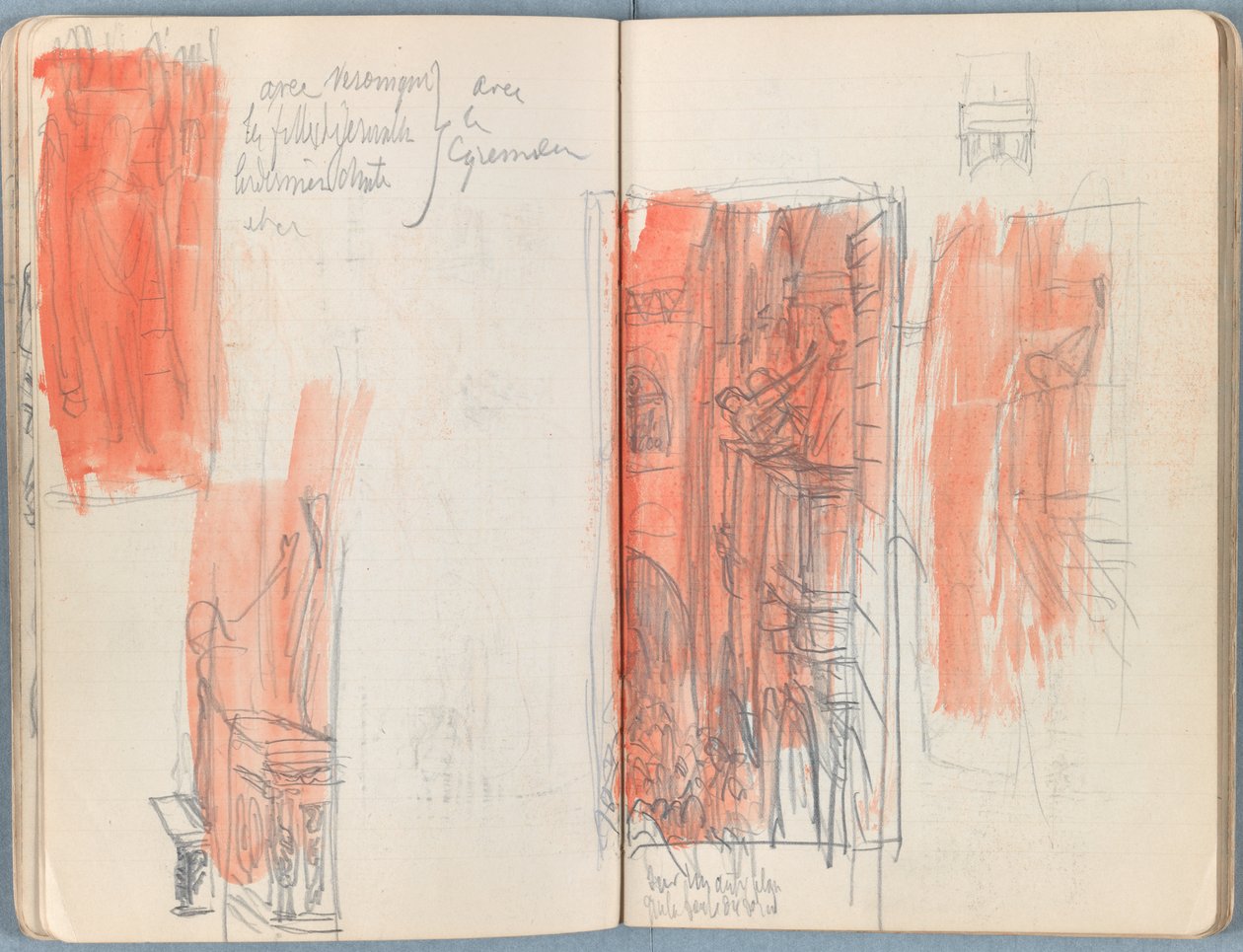 Sider fra et album med Sketches for The Life of Our Lord Jesus Christ, slutten av 1880-tallet (grafitt og vask på papir) av James Jacques Joseph Tissot