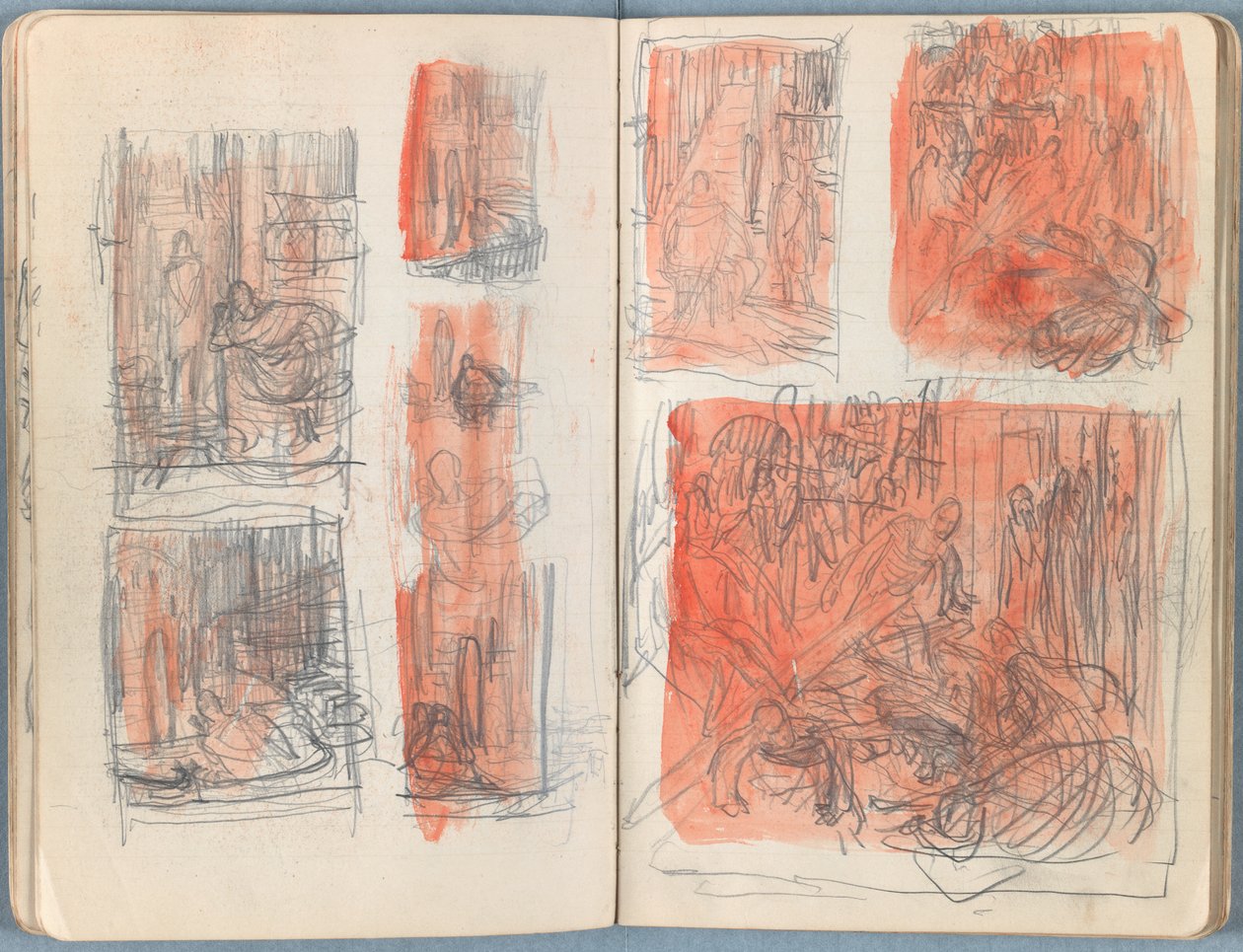 Sider fra et album med Sketches for The Life of Our Lord Jesus Christ, slutten av 1880-tallet (grafitt og vask på papir) av James Jacques Joseph Tissot
