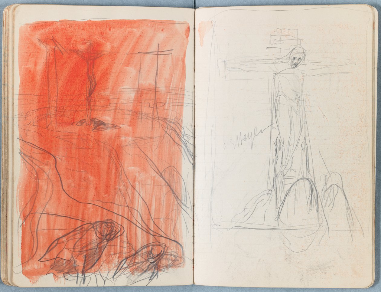 Sider fra et album med Sketches for The Life of Our Lord Jesus Christ, slutten av 1880-tallet (grafitt og vask på papir) av James Jacques Joseph Tissot