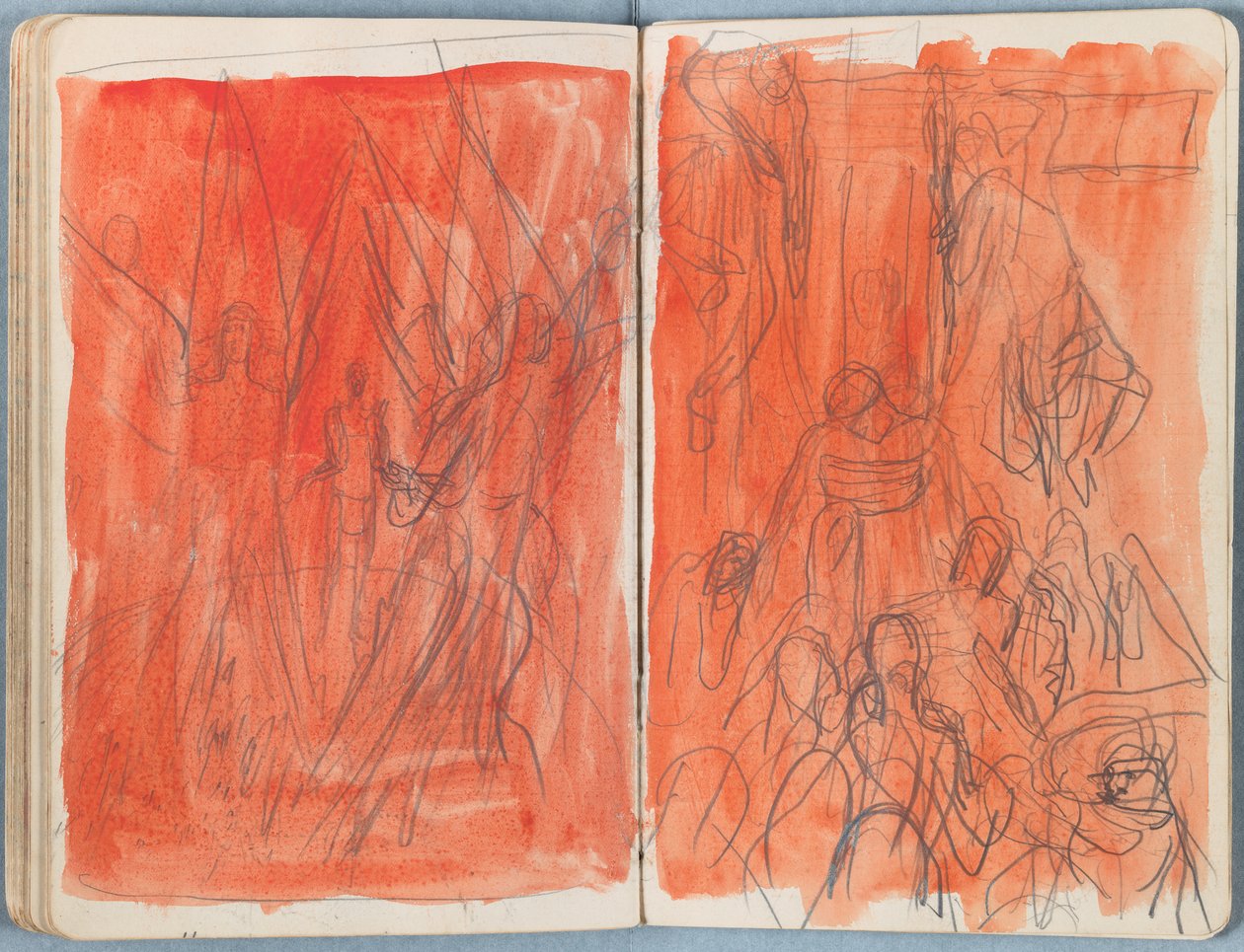 Sider fra et album med Sketches for The Life of Our Lord Jesus Christ, slutten av 1880-tallet (grafitt og vask på papir) av James Jacques Joseph Tissot