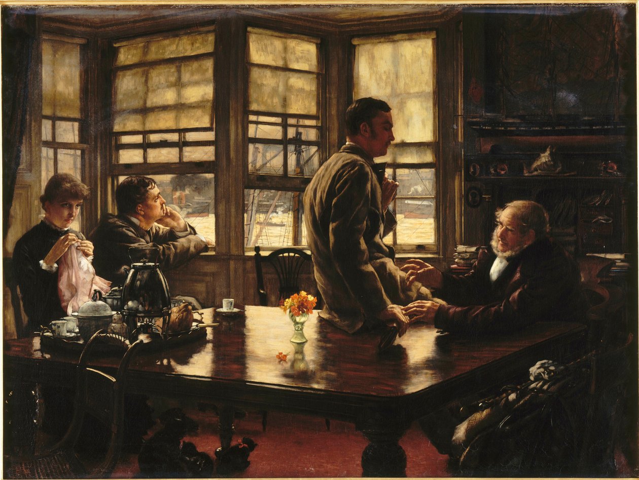 Lignelse om den fortapte sønn: avgangen, 1880. av James Jacques Joseph Tissot