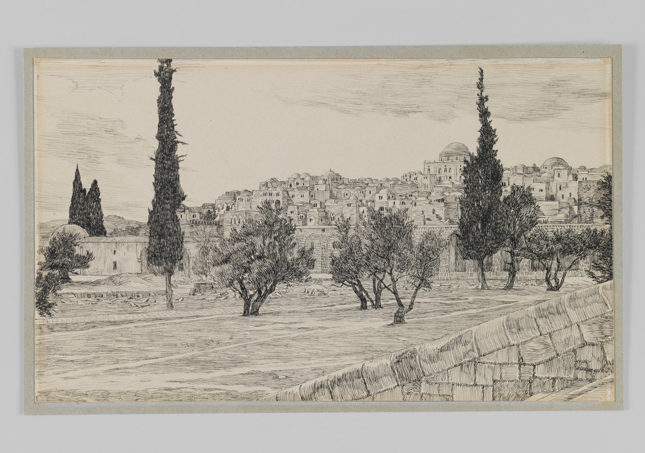 Place of the Gentiles Court, Haram, illustrasjon fra The Life of Our Lord Jesus Christ (blekk på papir) av James Jacques Joseph Tissot