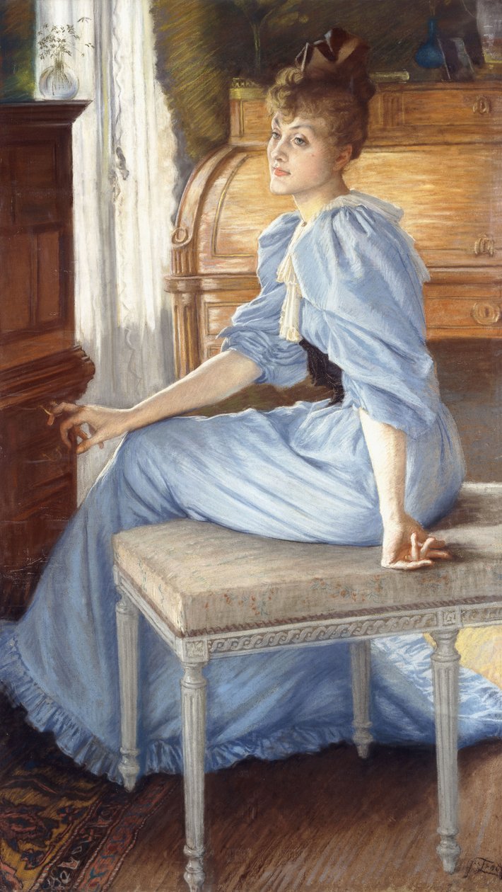 Portrett av Madame Henriette de Bonnieres, 1880-tallet av James Jacques Joseph Tissot