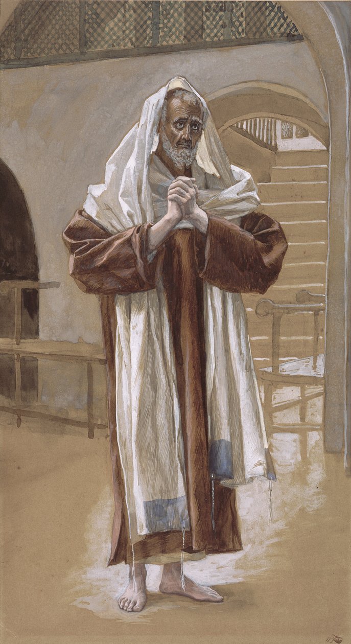 Saint Andrew, illustrasjon for The Life of Christ, ca. 1886-94 (wc og gouache på papp) av James Jacques Joseph Tissot