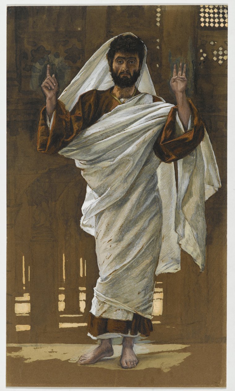 Saint Bartholomew, illustrasjon for The Life of Christ, ca. 1886-94 (wc & gouache på papp) av James Jacques Joseph Tissot