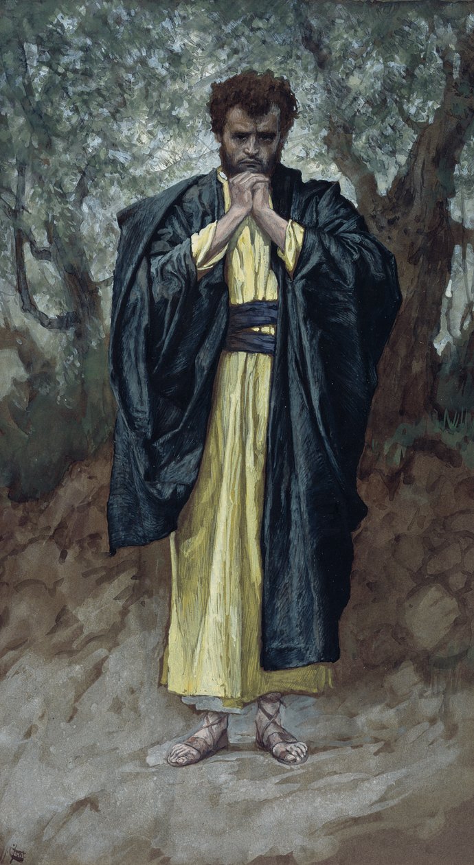 Saint Matthew, illustrasjon for The Life of Christ, ca. 1886-94 (wc og gouache på papp) av James Jacques Joseph Tissot