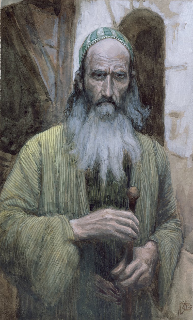Saint Paul, illustrasjon for The Life of Christ, ca. 1886-94 (wc og gouache på papp) av James Jacques Joseph Tissot