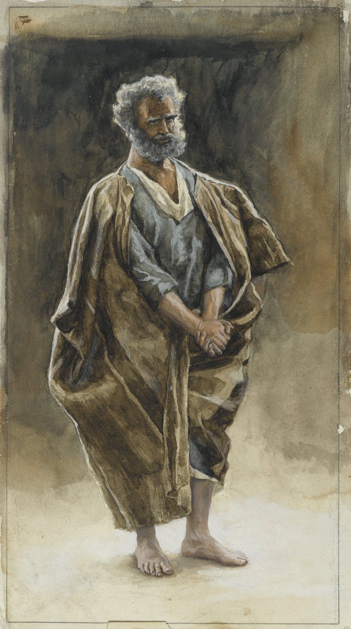 Saint Peter, illustrasjon fra The Life of Our Lord Jesus Christ, 1886-94 (wc over grafitt på papir) av James Jacques Joseph Tissot