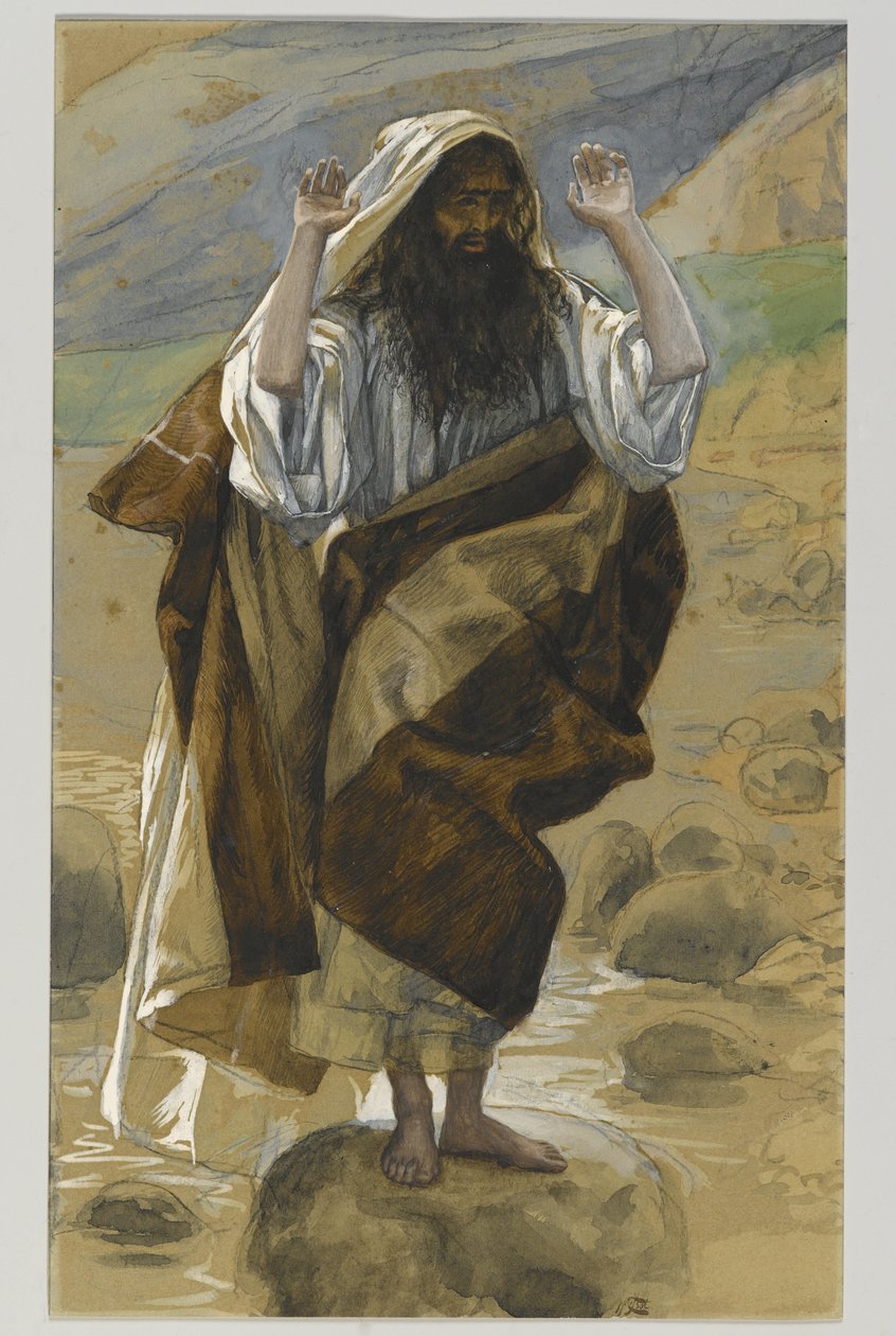 Saint Thaddeus, illustrasjon fra The Life of Our Lord Jesus Christ (wc over grafitt på papir) av James Jacques Joseph Tissot