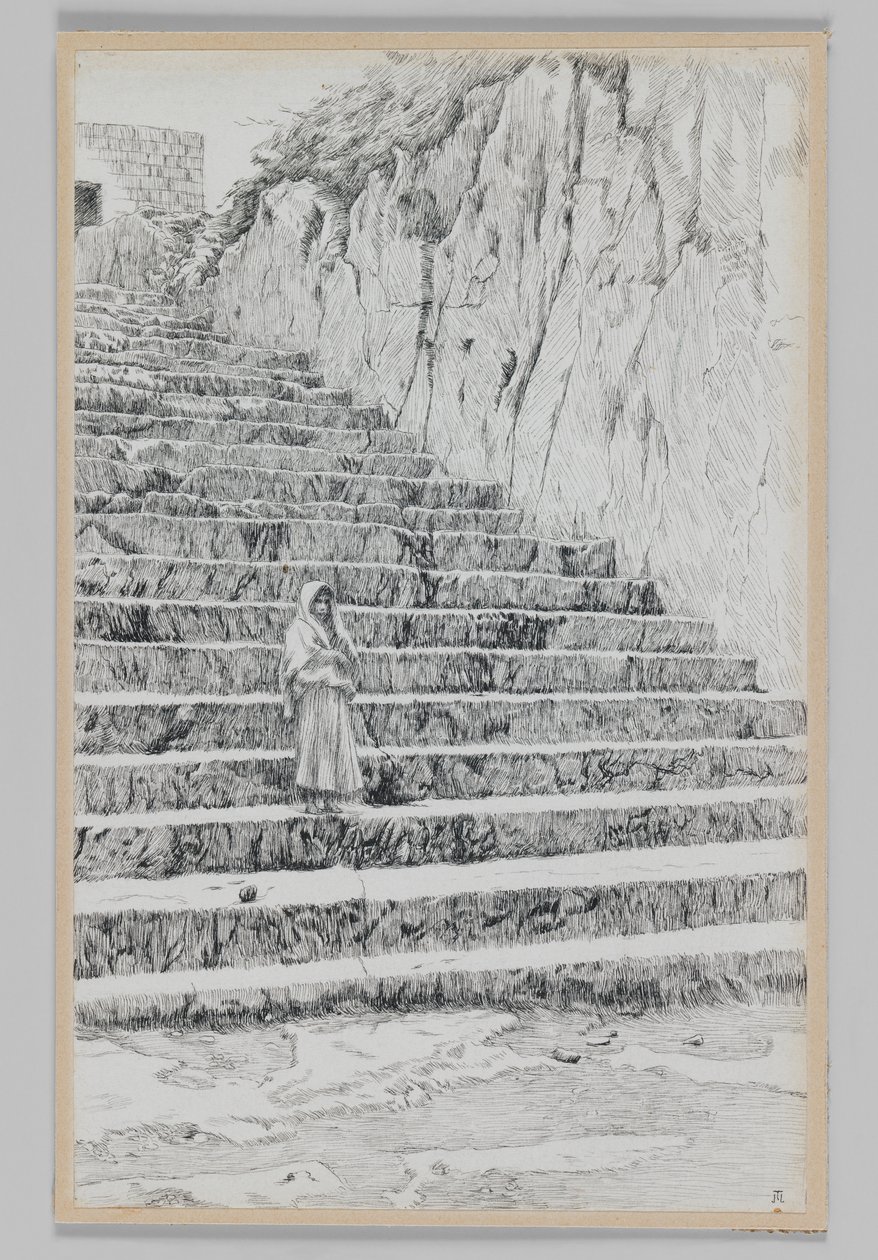 Trinn som fører til profetenes graver, illustrasjon fra Vår Herre Jesu Kristi liv av James Jacques Joseph Tissot