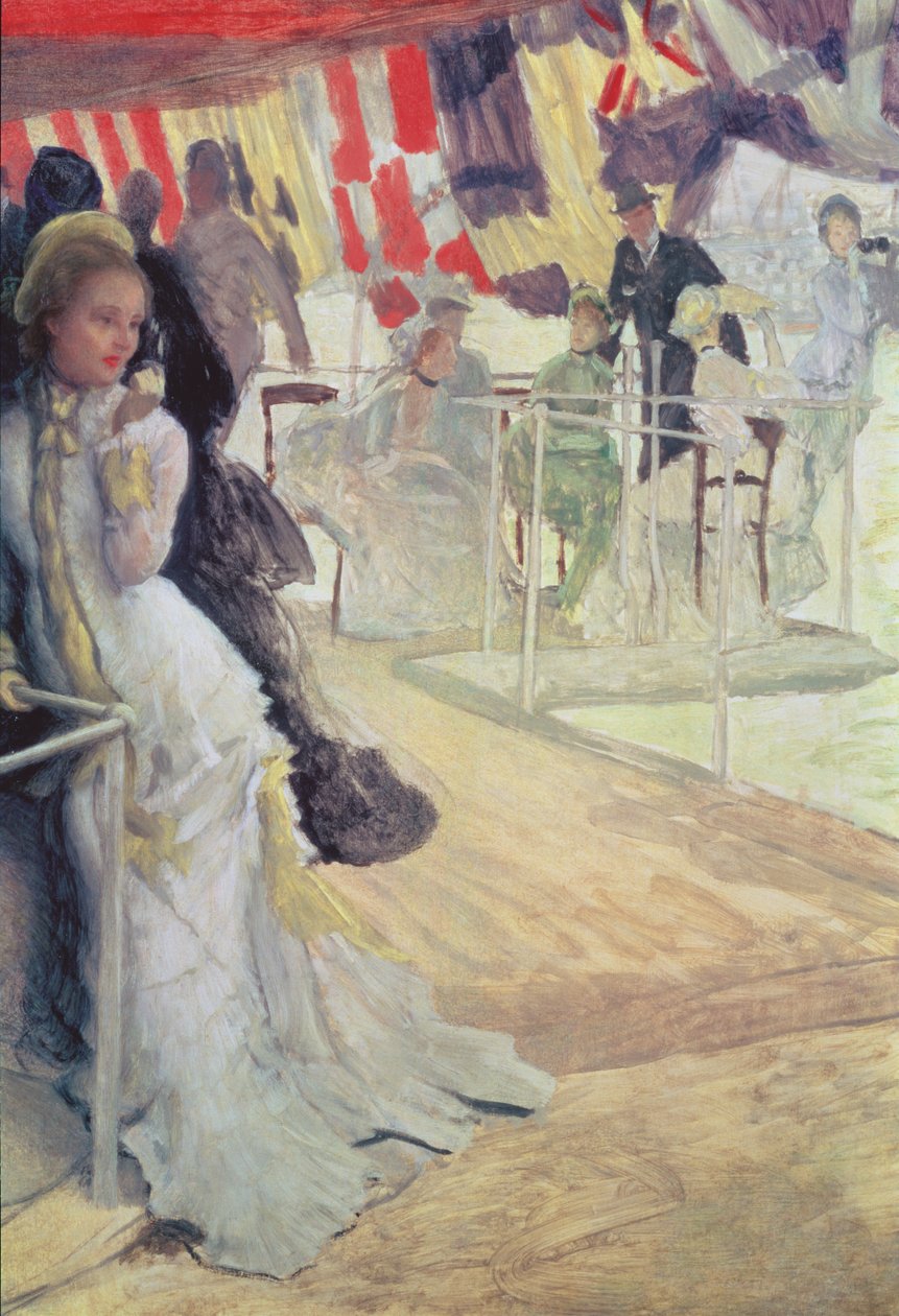 Studie for The Ball on Shipboard, ca. 1874 (se 10803) av James Jacques Joseph Tissot