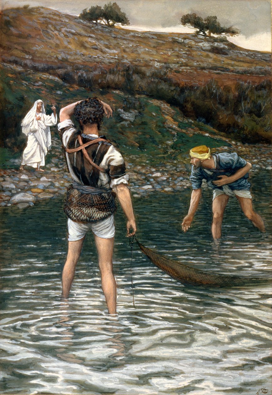 The Calling of St. Peter and St. Andrew, illustrasjon for The Life of Christ, ca. 1886-94 av James Jacques Joseph Tissot