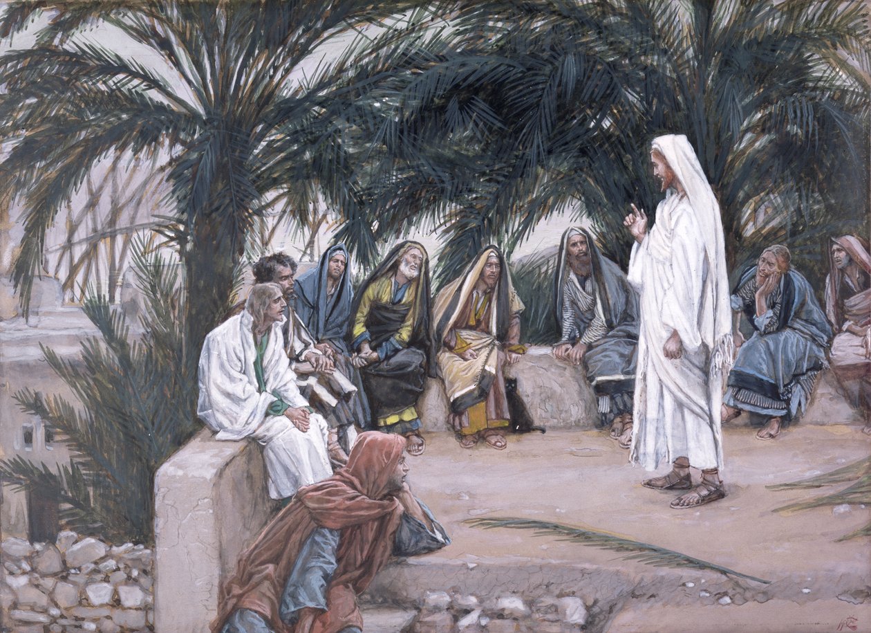 The First Shall Be the Last, illustrasjon for The Life of Christ, ca. 1886-94 (wc & gouache på papp) av James Jacques Joseph Tissot