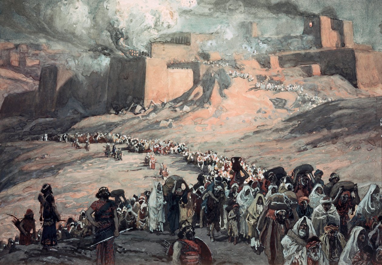 The Flight of the Prisoners (gouache om bord) av James Jacques Joseph Tissot