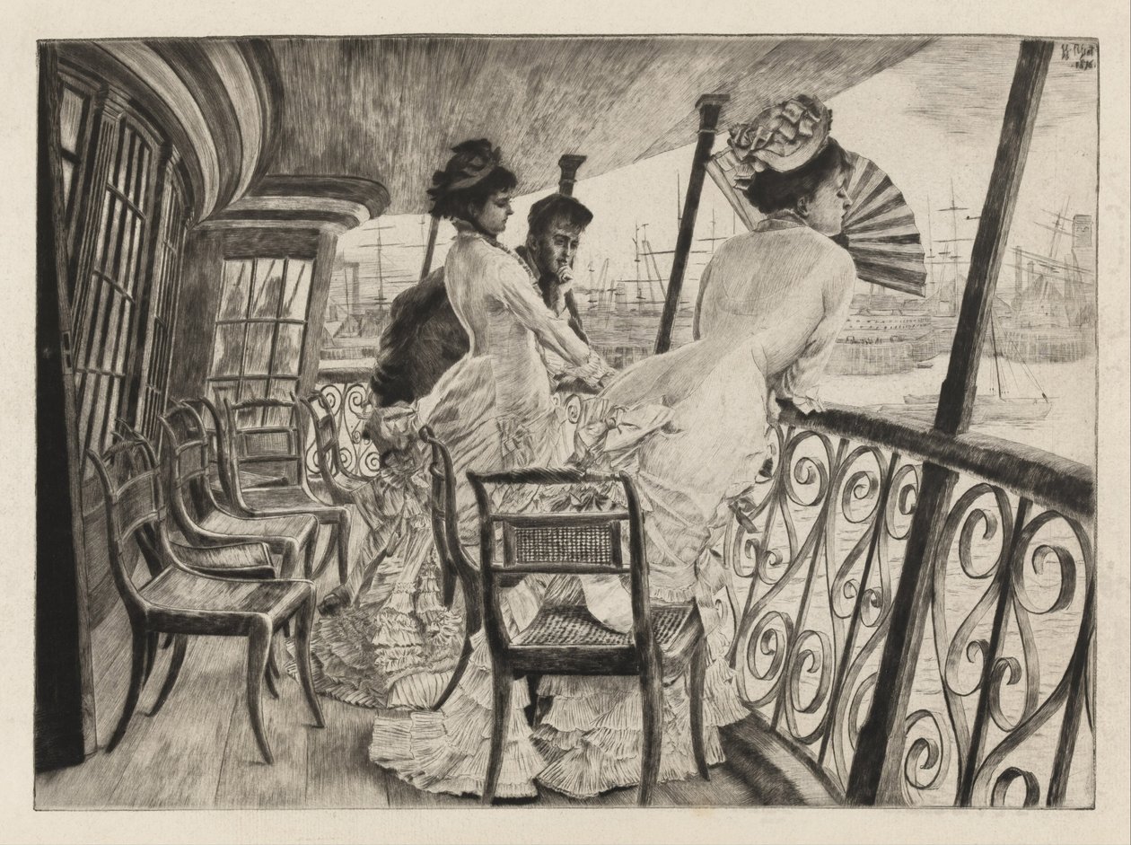Galleriet til H.M.S. Calcutta i Portsmouth av James Jacques Joseph Tissot