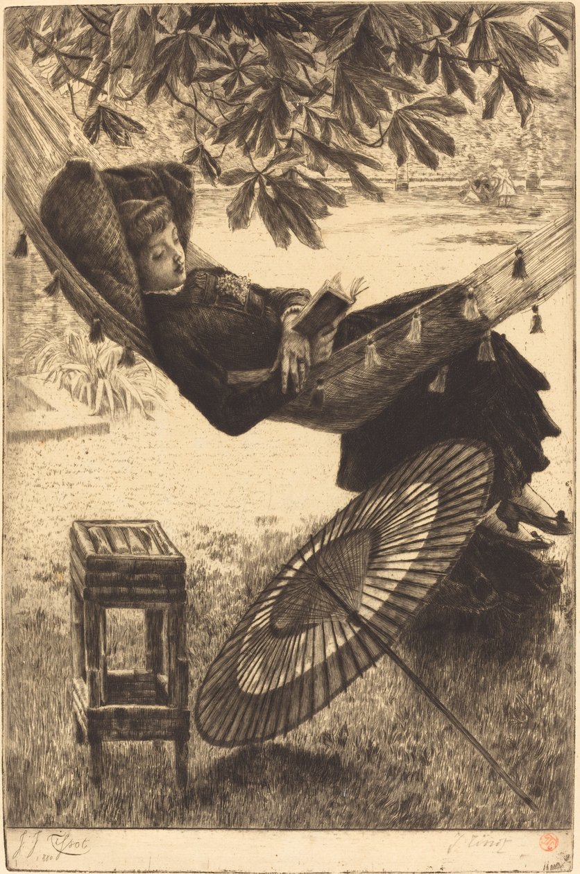 Hengekøyen (Le hamac) av James Jacques Joseph Tissot