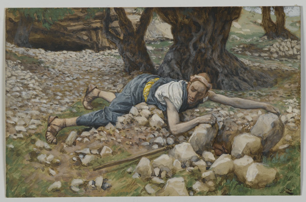 The Hidden Treasure, illustrasjon fra The Life of Our Lord Jesu Christ (wc over grafitt på papir) av James Jacques Joseph Tissot