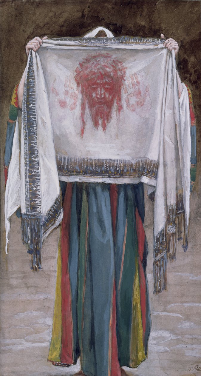 The Holy Face, illustrasjon for The Life of Christ, ca. 1884-96 (wc & gouache på papp) av James Jacques Joseph Tissot