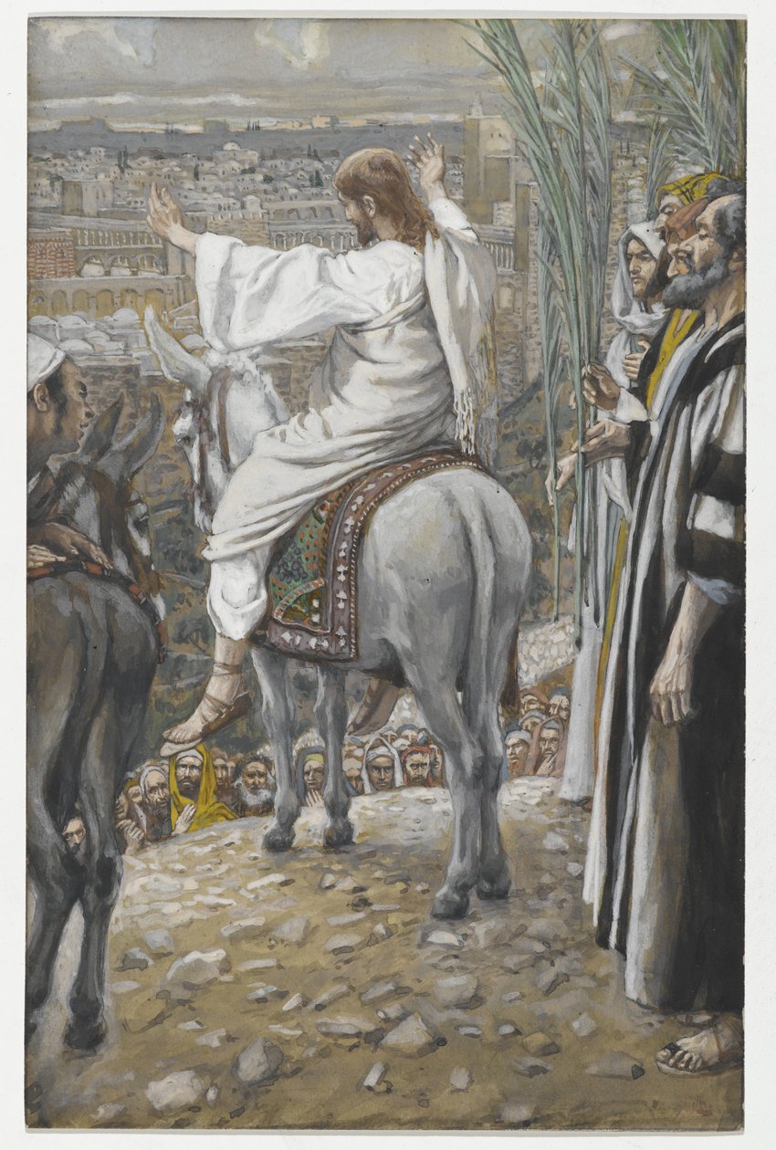 The Lord Wept, illustrasjon fra The Life of Our Lord Jesus Christ, 1886-94 (wc over grafitt på papir) av James Jacques Joseph Tissot