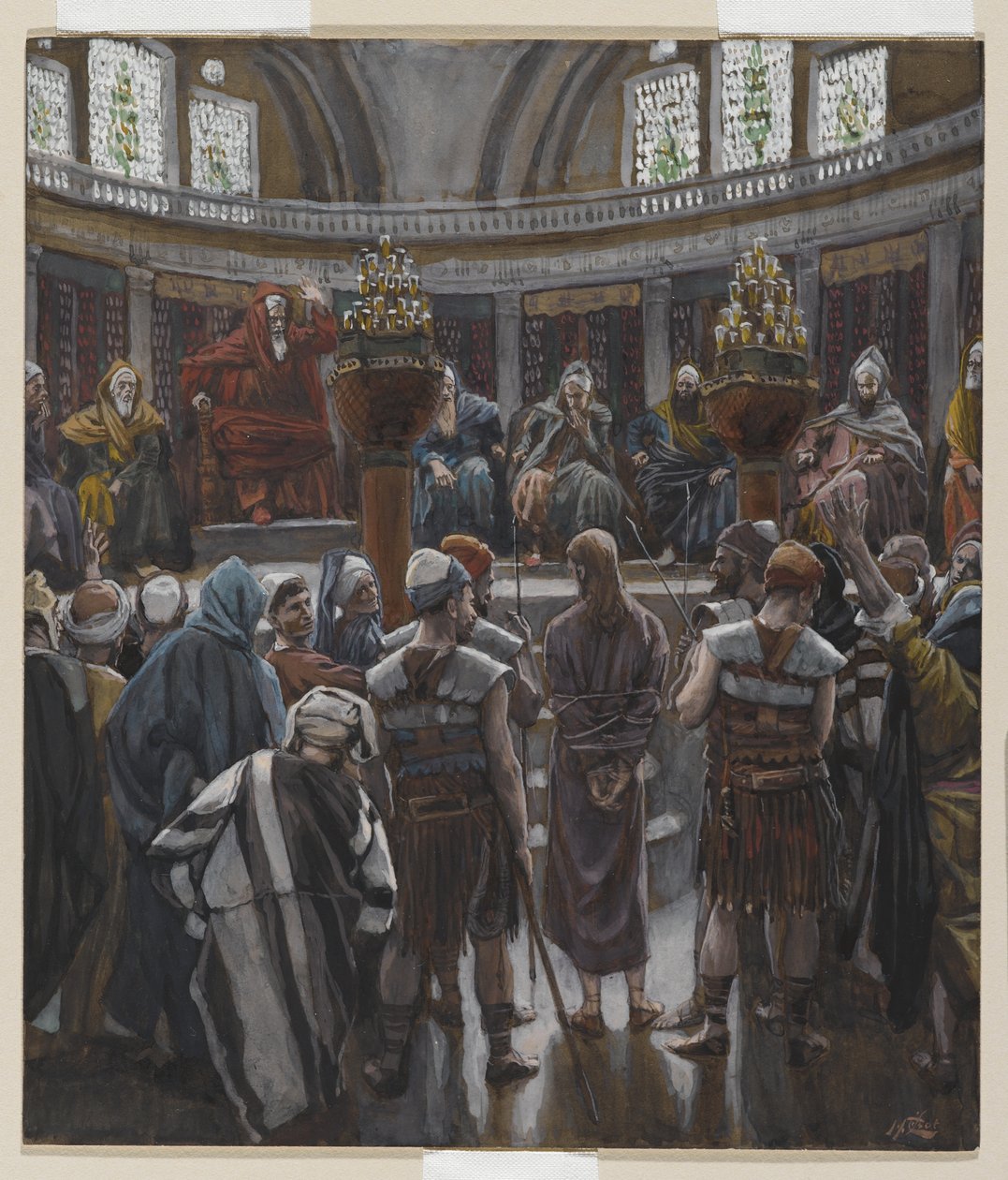 The Morning Judgement, illustrasjon fra The Life of Our Lord Jesus Christ, 1886-94 (wc over grafitt på papir) av James Jacques Joseph Tissot