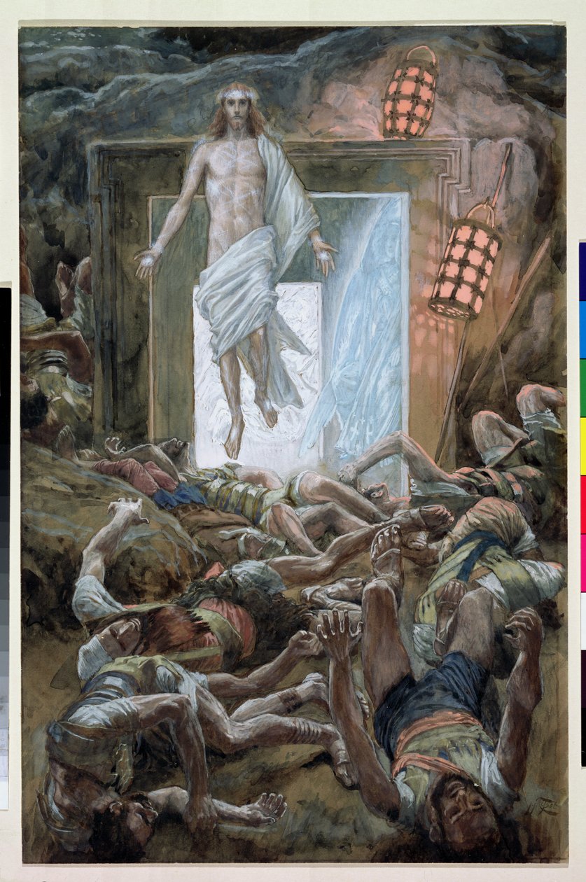The Resurrection, illustrasjon for The Life of Christ, ca. 1886-94 (wc & gouache på papp) av James Jacques Joseph Tissot