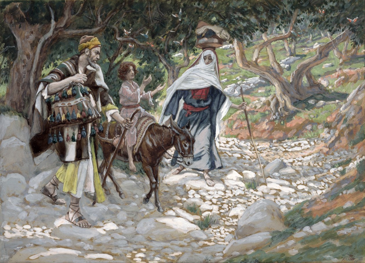 The Return from Egypt, illustrasjon for The Life of Christ, ca. 1886-94 (wc & gouache på papp) av James Jacques Joseph Tissot