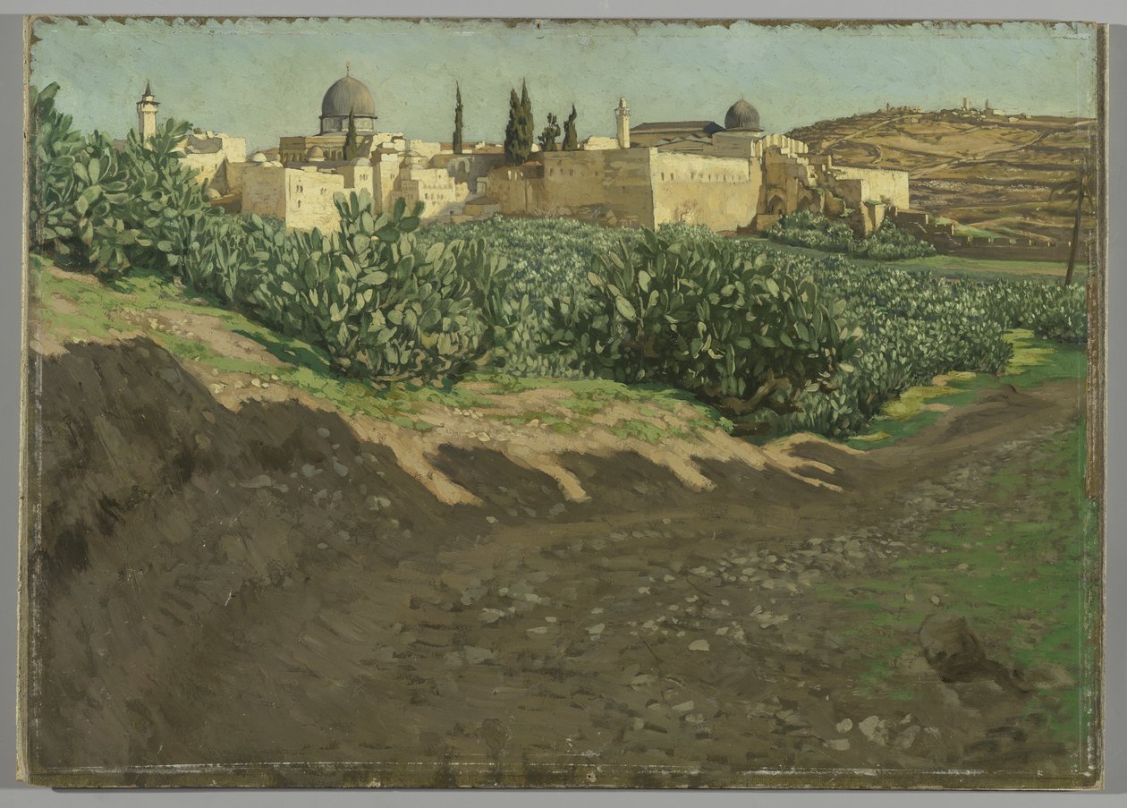 Det sørvestlige hjørnet av Esplanade of the Haram, The Ancient Temple, illustrasjon fra The Life of Our Lord Jesus Christ av James Jacques Joseph Tissot