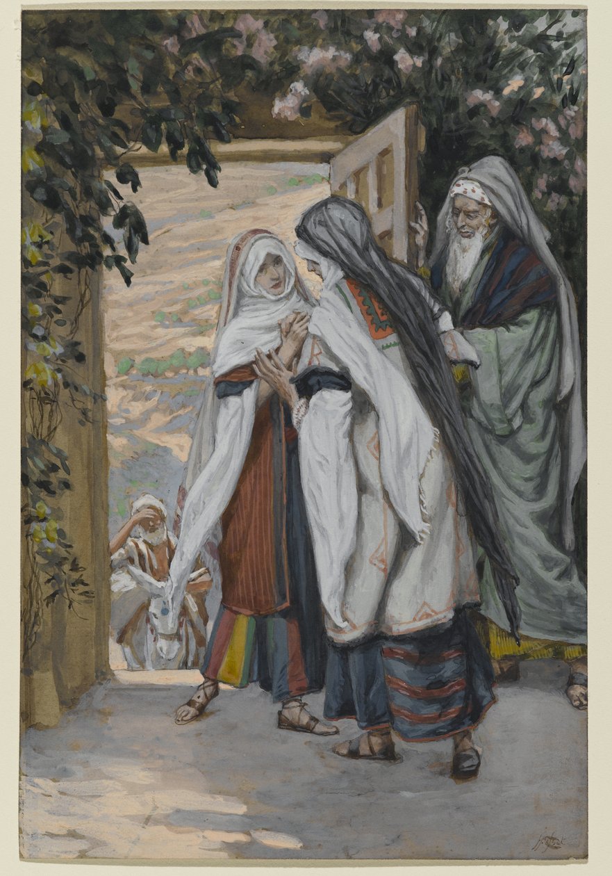 The Visitation, illustrasjon til The Life of Christ, ca. 1886-94 (wc på papir) av James Jacques Joseph Tissot