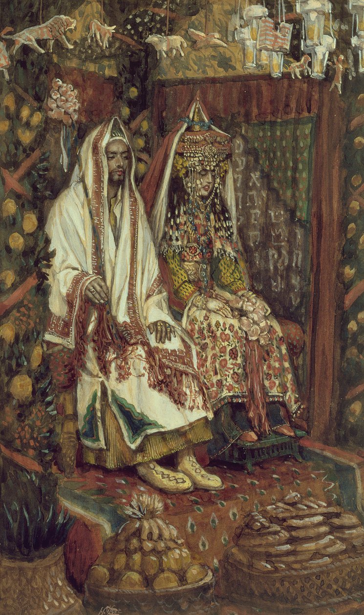 The Wedding at Cana, illustrasjon for The Life of Christ, ca. 1886-96 (gouache på papp) av James Jacques Joseph Tissot