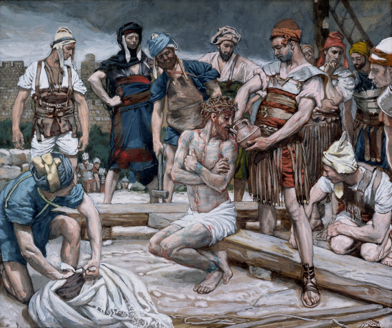 The Wine Mixed with Myrrh, illustrasjon for The Life of Christ, ca. 1884-96 (wc & gouache på papp) av James Jacques Joseph Tissot