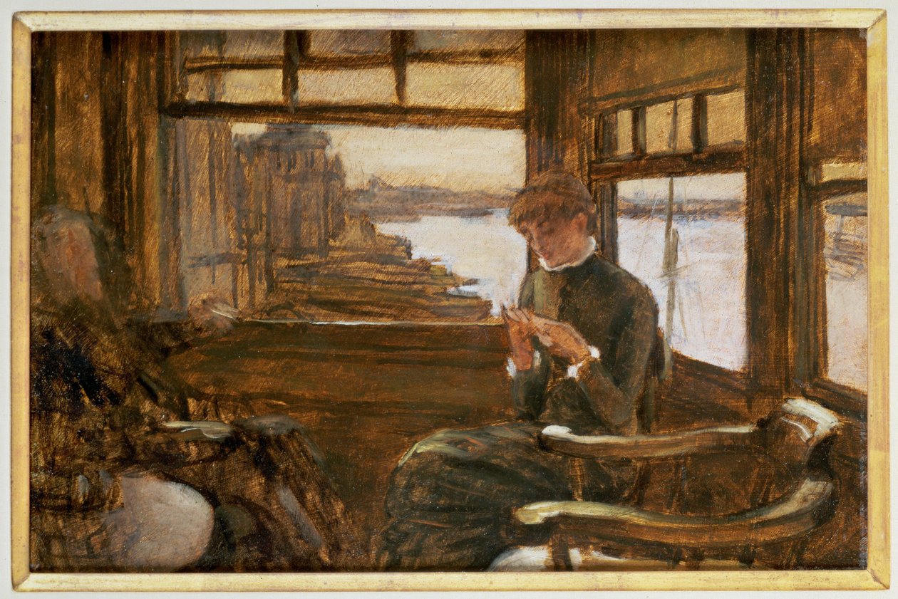 Avreisen, ca. 1880 (maleri) av James Jacques Joseph Tissot