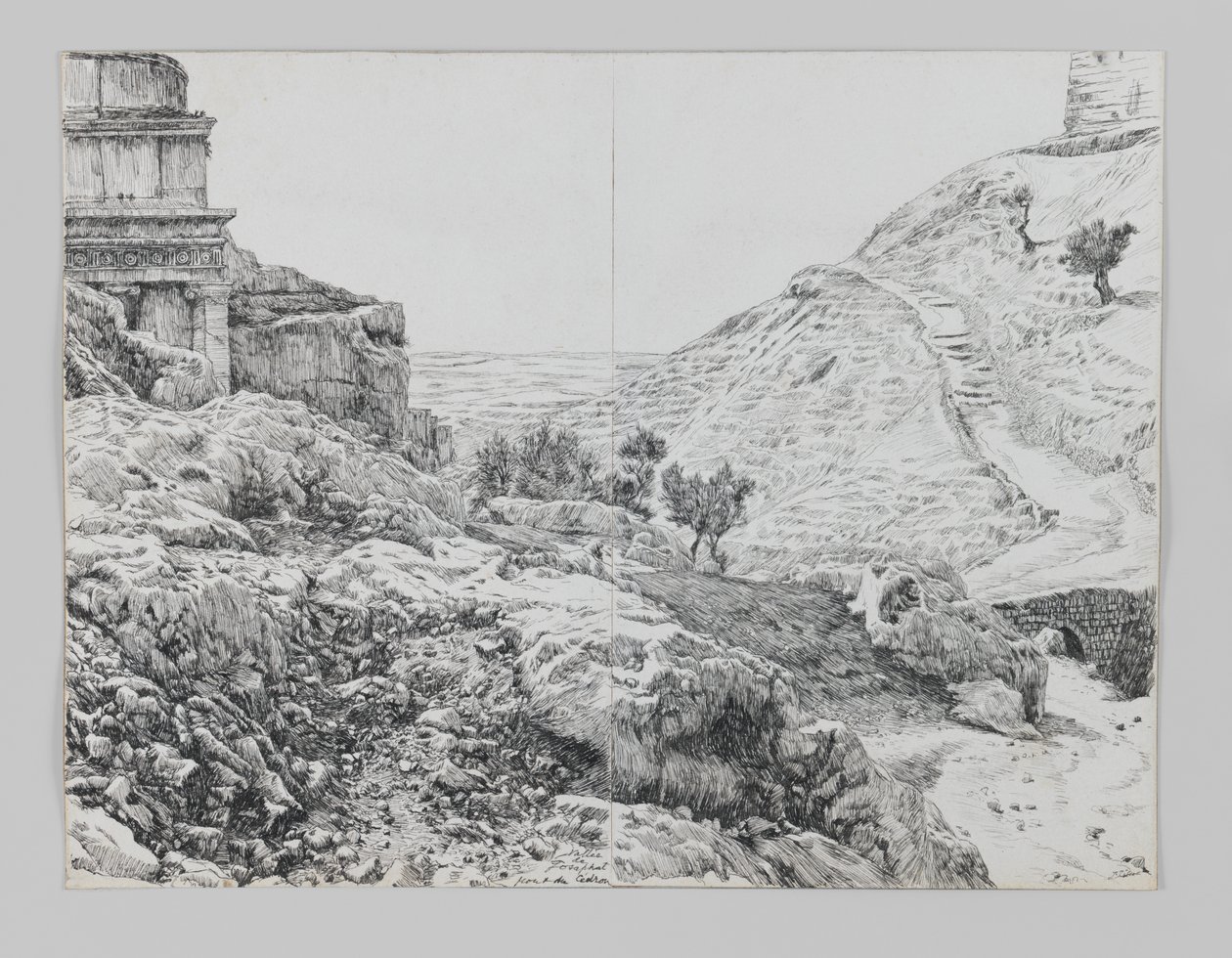 Absaloms grav, Josafats dal, illustrasjon fra Vår Herre Jesu Kristi liv av James Jacques Joseph Tissot