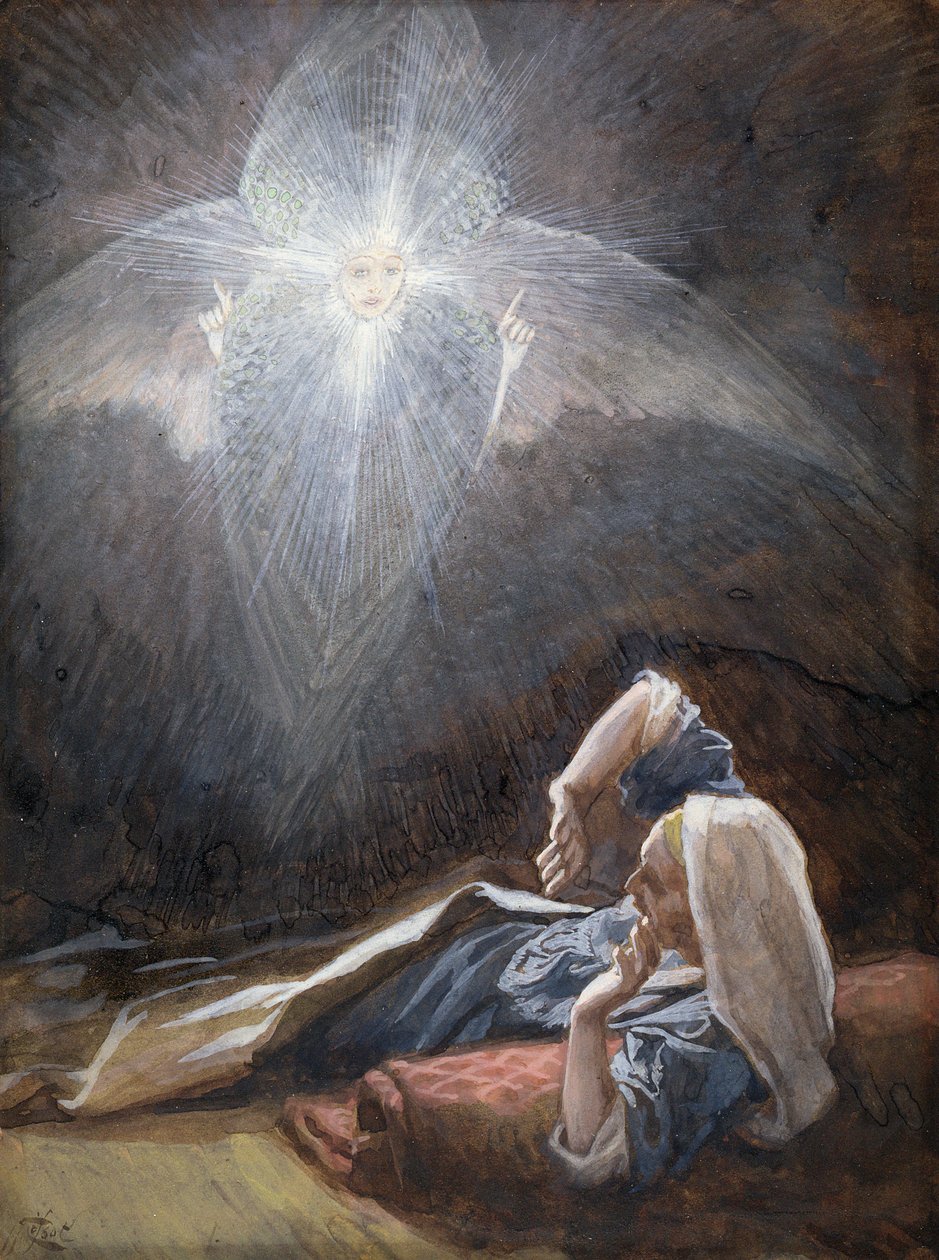 Vision of St. Joseph, illustrasjon for The Life of Christ, ca. 1886-94 (gouache på papp) av James Jacques Joseph Tissot