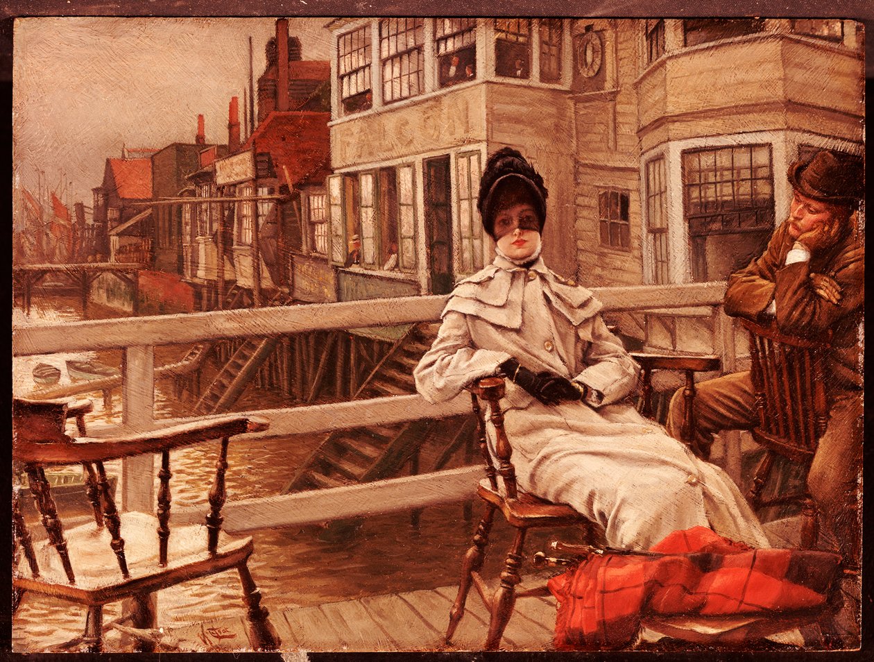 Venter på båten i Greenwich av James Jacques Joseph Tissot