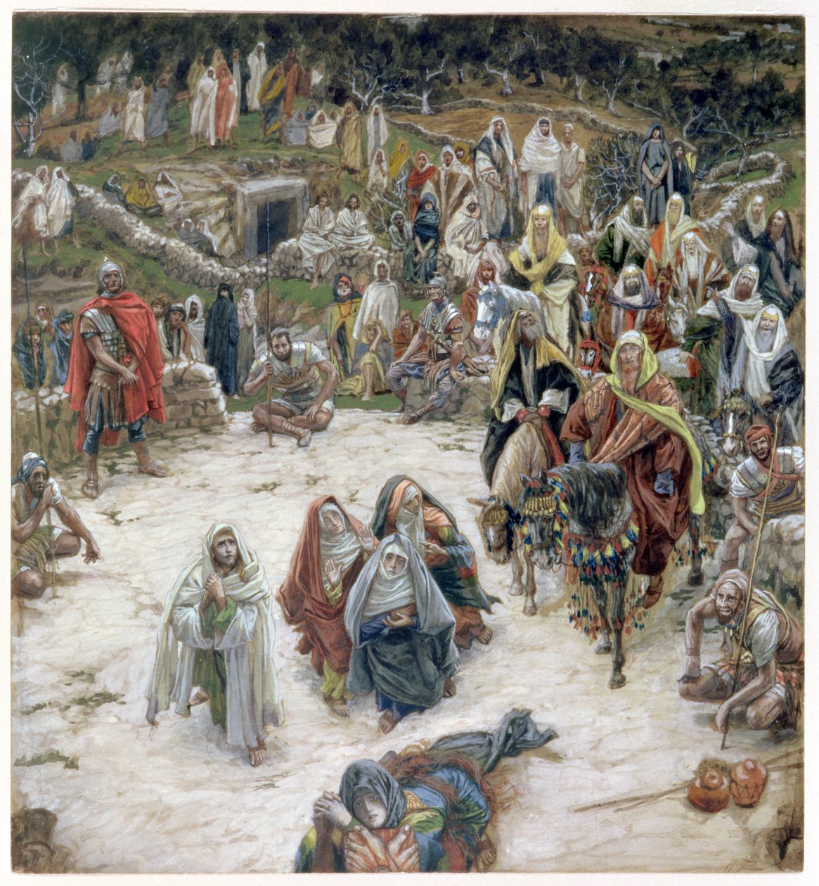 Hva Kristus så fra korset, illustrasjon for The Life of Christ, ca. 1886-96 (gouache på papp) av James Jacques Joseph Tissot