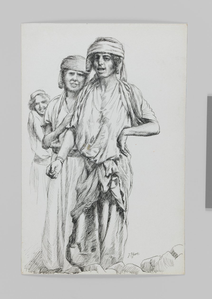 Kvinner fra Geba, Samaria, illustrasjon fra Vår Herre Jesu Kristi liv av James Jacques Joseph Tissot