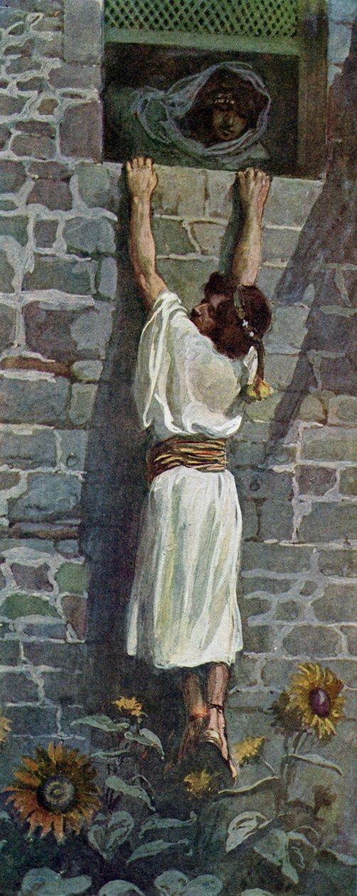 David slipper unna av J James Tissot - Bibelen av James Jacques Joseph after Tissot