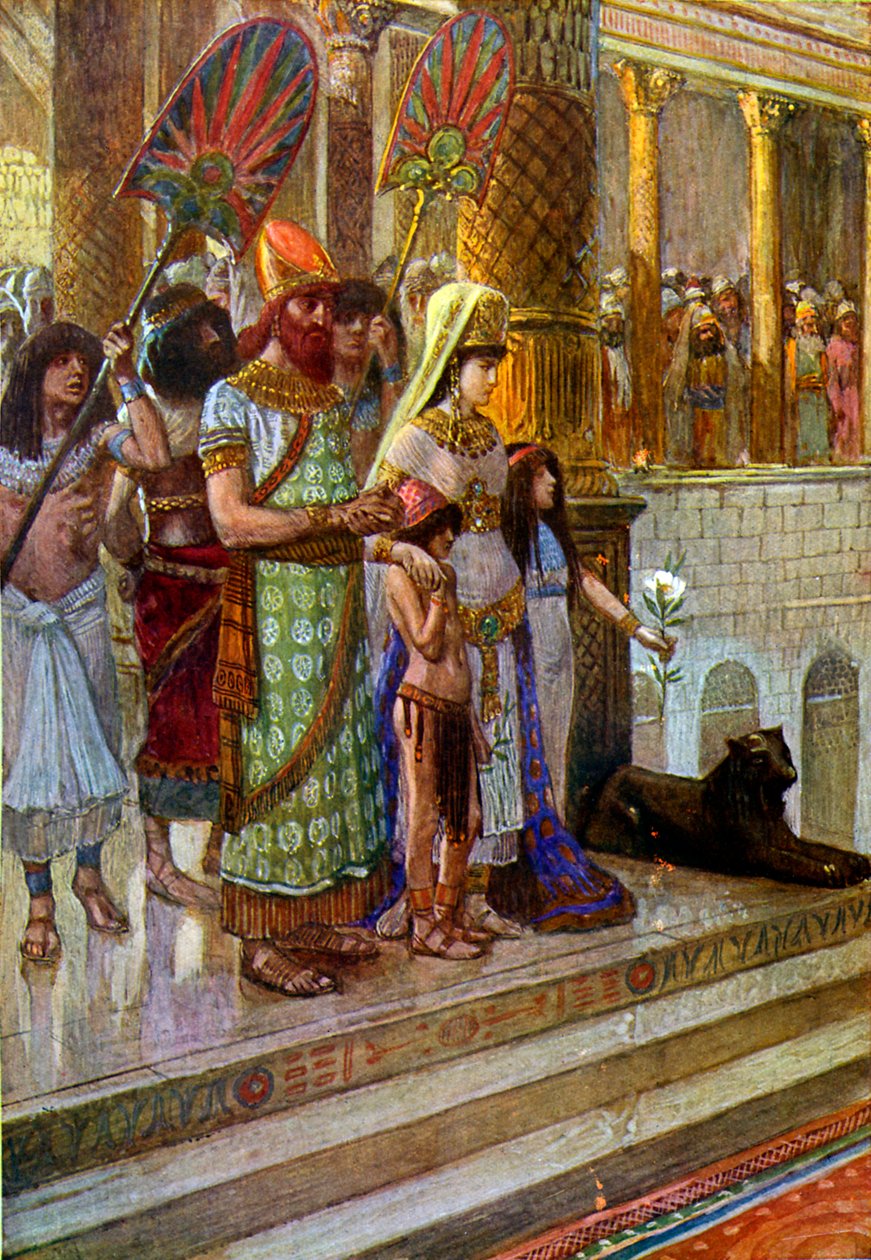 Salomo og dronningen av Saba av Tissot - Bibelen av James Jacques Joseph after Tissot