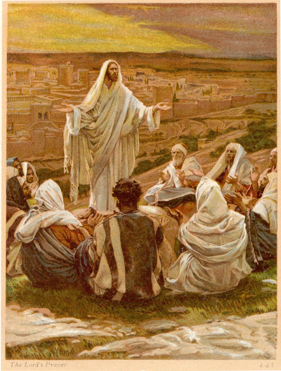 Lords Prayer - St. Lukas, kapittel 11 - Bibelen av James Jacques Joseph after Tissot