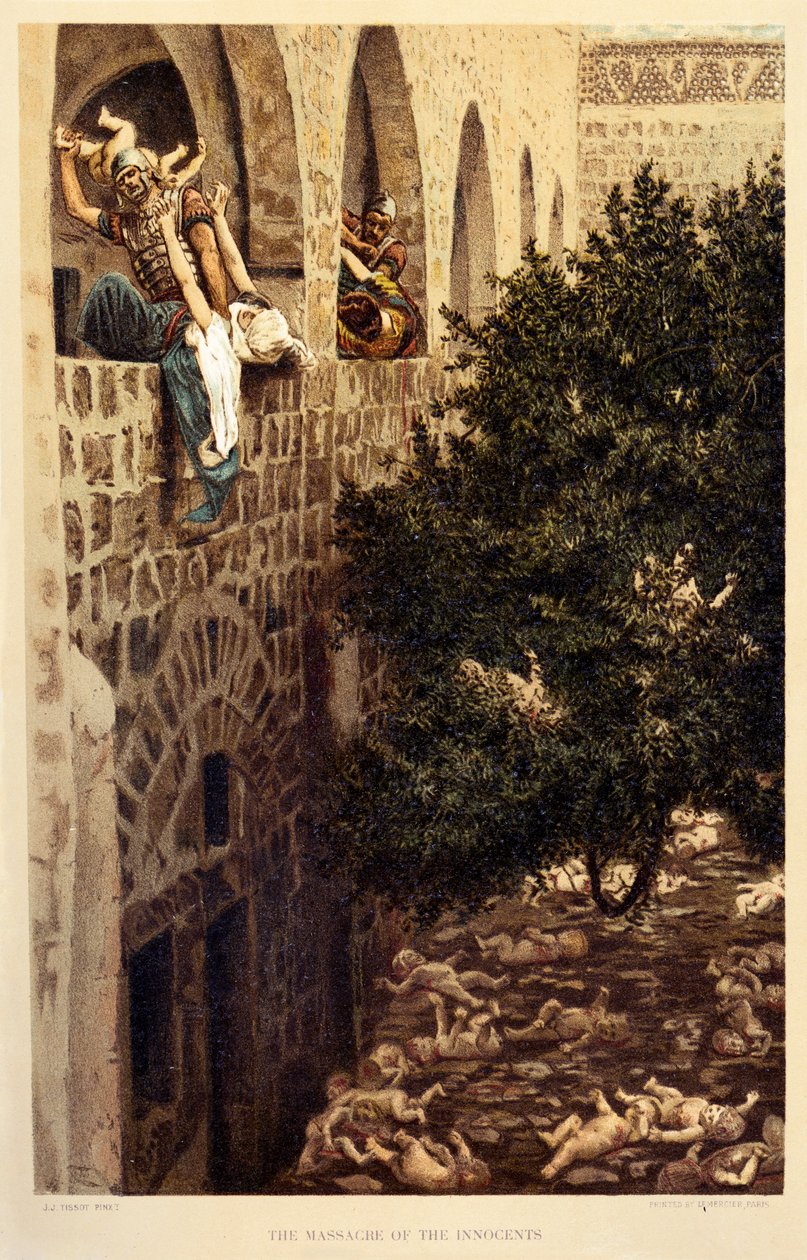Massakren på de uskyldige, St Luke, Bibelen av James Jacques Joseph after Tissot