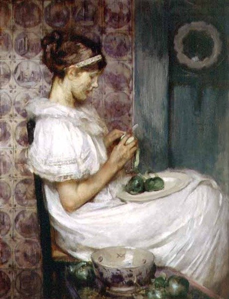 Forbidden Fruit (olje på lerret) av James Jebusa Shannon