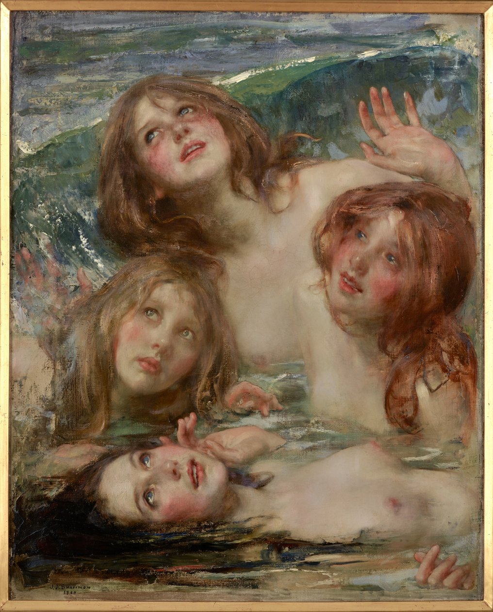 Sirener (olje på lerret) av James Jebusa Shannon