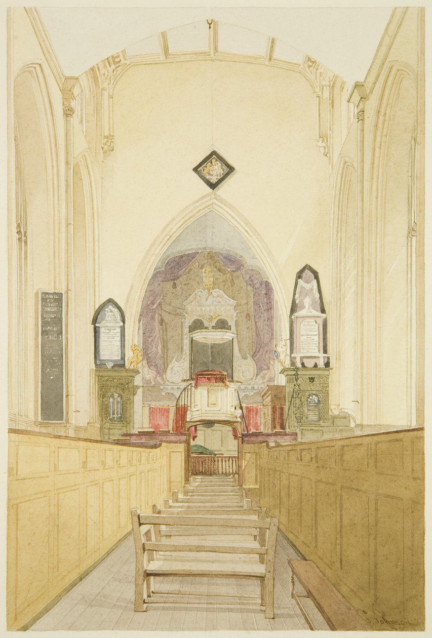 Interiør av Johanneskirken av James Johnson