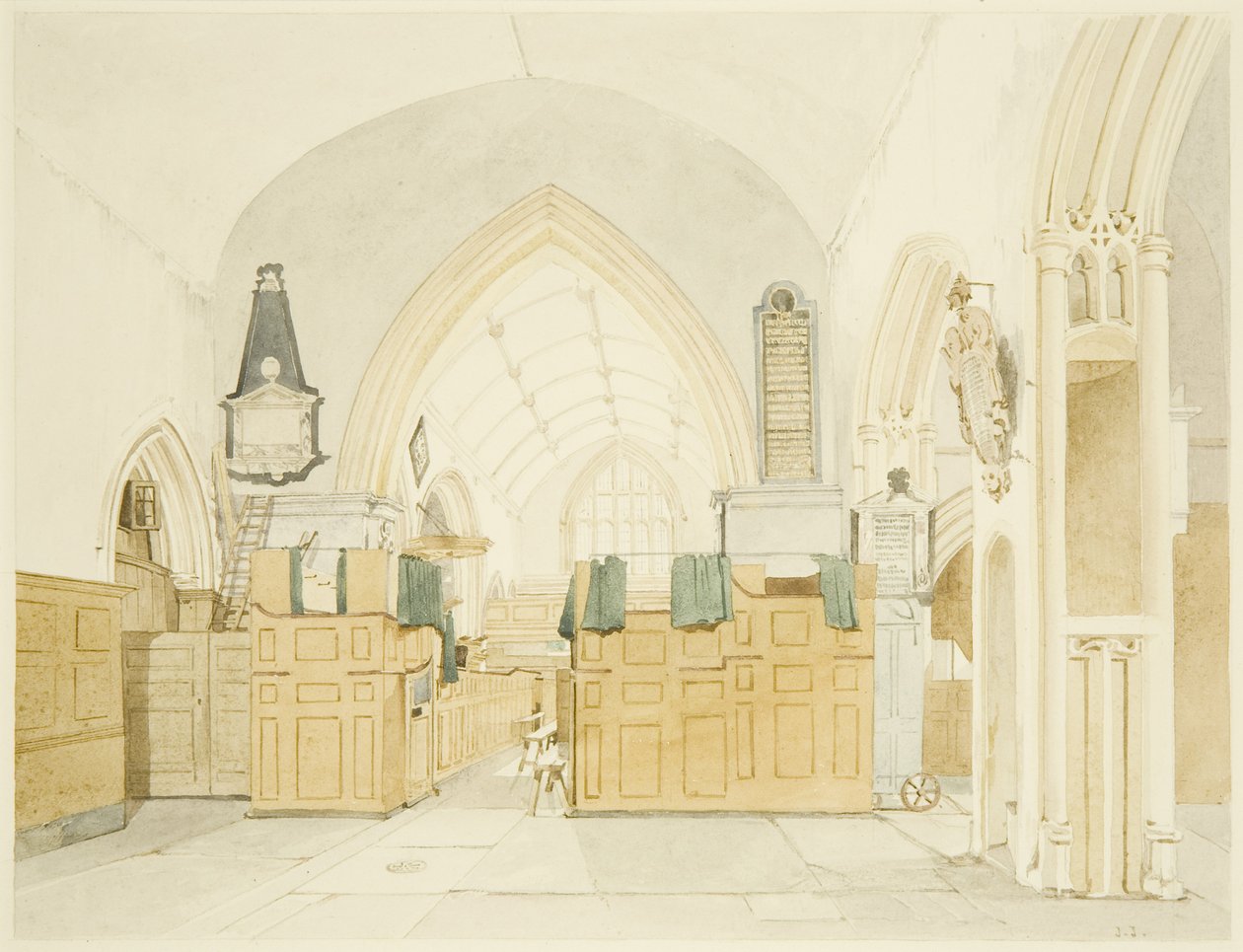 Interiøret i St. Philips kirke av James Johnson