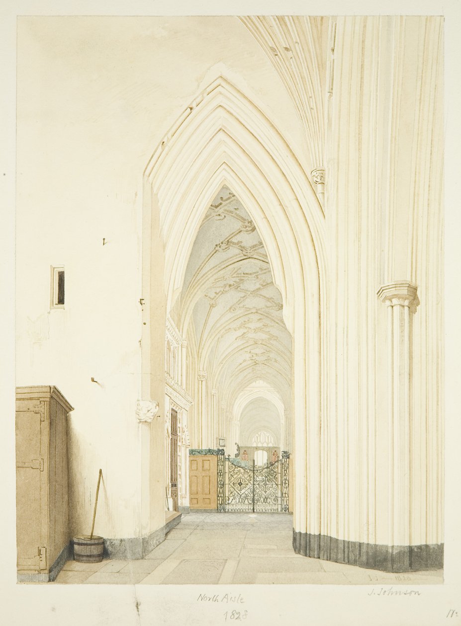 North Aisle of St Mary Redcliffe, ser østover av James Johnson